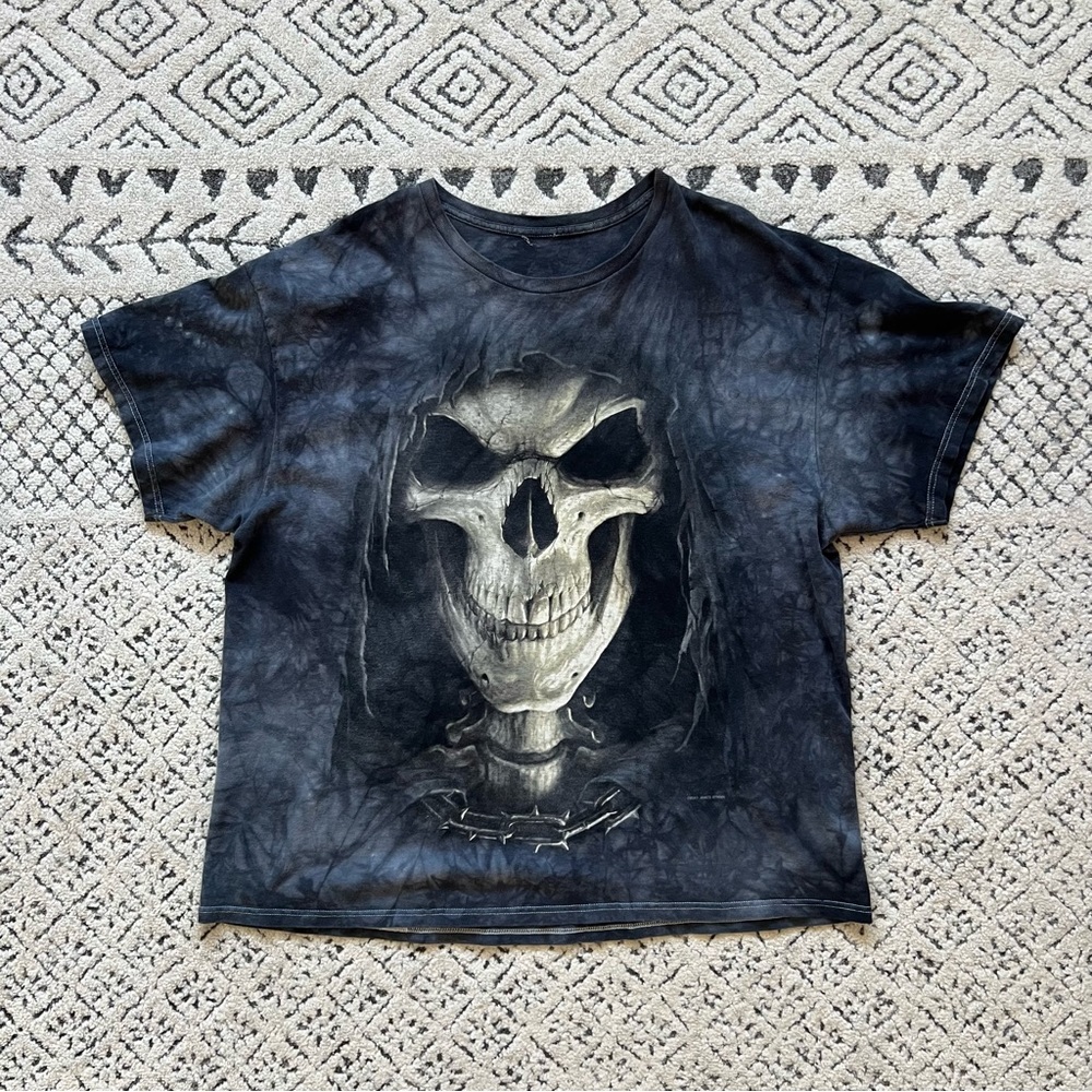 SOLD ON DEPOP: Grim Reaper Bleached Graphic T Shirt